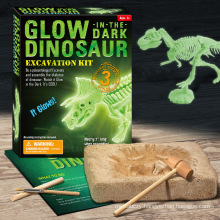 Children's puzzle Tyrannosaurus rex toys DIY manual archaeological excavation toys glow dinosaur excavation toys